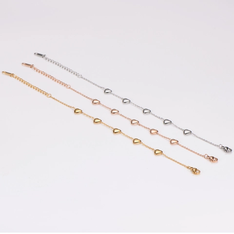 Pulsera Con Colgante De Corazón Acero Inoxidable Ajustable Joyería De Moda Diaria Para Mujeres Diseño Elegante Minimalista