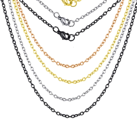 Collana A Catena In Acciaio Inossidabile Per Uomo Donna Minimalista Catena O Con Chiusura A Moschettone Gioielli Base