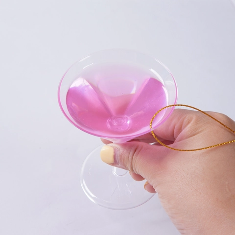 Decorazione Appesa Tazza Da Caffè Cocktail Martini Simulata Modello Cibo Miniatura Plastica PS Per Albero Di Natale Party