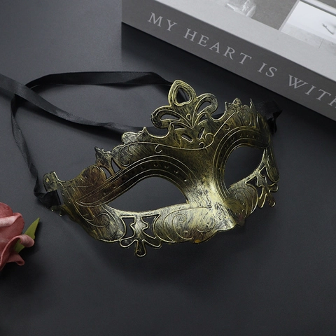 Masque De Mascarade Rétro Vintage Demi Visage Guerrier Romain Cosplay Mystérieuse Décoration De Fête Pour Halloween Carnaval Bal