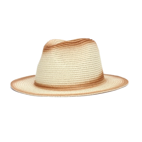 Cappello Fedora In Paglia Sfumato Ombre Estate Protezione Solare Tesa Larga Stile Panama Paglia Di Carta Traspirante Spiaggia