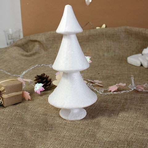 Albero Di Natale In Schiuma Bianco Forme Di Torre In Polistirolo Per Fai Da Te Decorazioni Natalizie Progetto Artistico Per Bambini