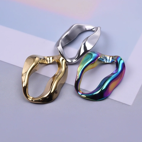 Colgante Ovalado Acero Inoxidable 304 Dije Geométrico Irregular Para Fabricación De Joyas DIY Collar Accesorio