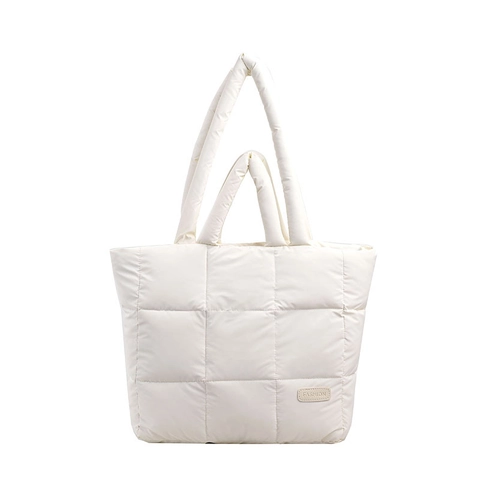 Borsa Tote Trapuntata Grande Capacità Nylon Leggero Imbottito Borsa A Mano Per Donna Inverno Casual Viaggio