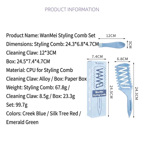 Belüftetes Haarkamm Und Reinigungswerkzeug Styling Gebogene Entwirrungsbürste Zum Föhnen Ergonomische Kunststoff Haarbürste