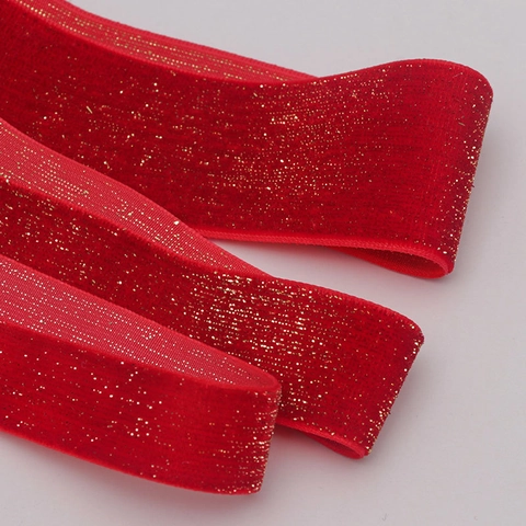 Velvet Ribbon Gold Glitter Plush Webbing For Gift Wrapping DIY Craft Christmas Wedding Decoration Red Black Single Sided