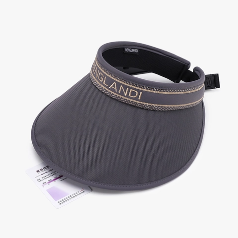 Cappello Da Sole Senza Corona Da Donna Con Tesa Larga Protezione UV In Paglia Di Carta PVC Fibbia Regolabile Ricamo Estate
