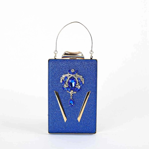 Bolso De Noche Clutch Brillo Diamantes De Imitación Con Asa De Metal Y Correa De Cadena Para Mujer Fiesta Cena Lujo