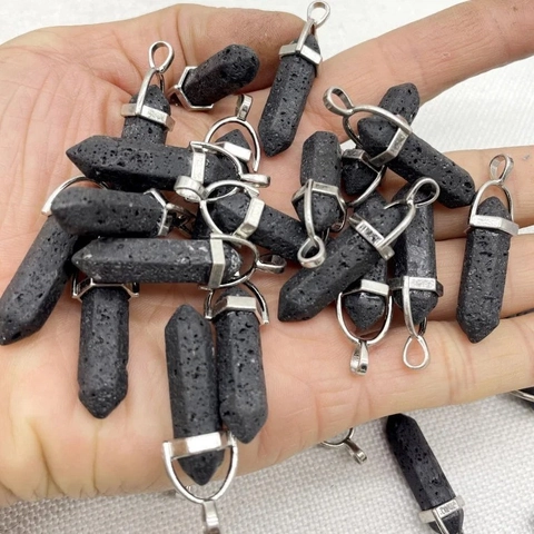 Zeshoekige Kolom Hanger Natuursteen Helende Kristalpunt Kogelvorm Amethist Kwart Voor DIY Sieraden Maken
