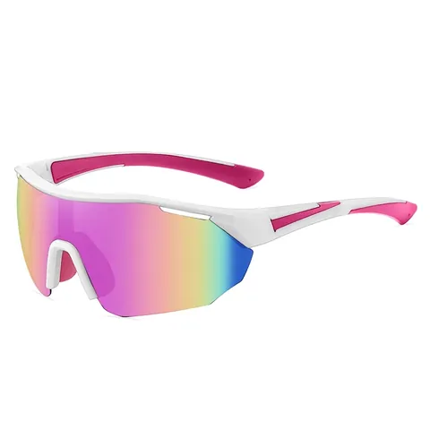 Occhiali Da Sole Sportivi Polarizzati Montatura PC Lenti TAC Protezione UV Esterno Ciclismo Corsa Lenti Grandi Rivestimento Specchio Unisex