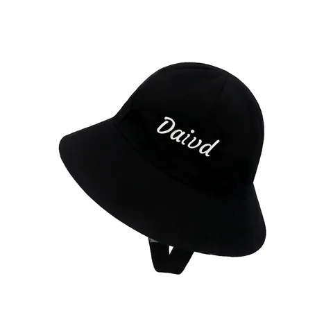Bucket Hat Kids Cotton Sun Protection Breathable Outdoor Windproof Strap Soft For Baby