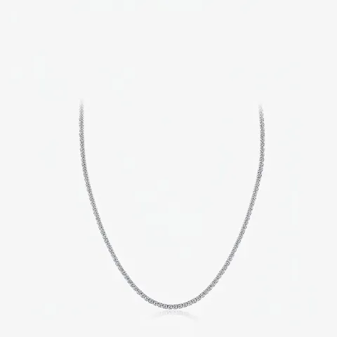 925 Sterling Silber Tennis Halskette Glänzende Vollzirkon Choker Für Frauen Mode Minimalistisch Leicht Luxus Schmuck