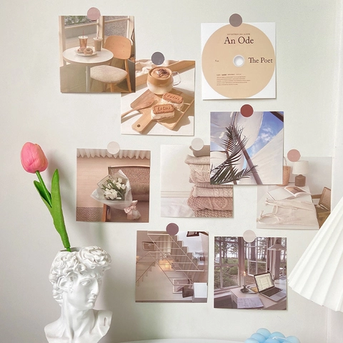 Cartoline Decorative Da Parete Estetiche Francesi Cartoncino Decorazioni Per Camera Oggetti Di Scena Foto Stile Vintage Ins