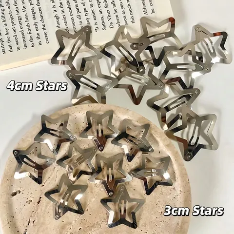 Pinces À Cheveux En Métal En Forme D'étoile Épingles BB Métalliques Pour Filles Enfants Style Y2K Barrettes Géo