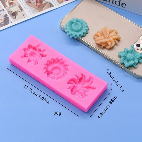 Flower Silicone Cake Mold Fondant Chocolate DIY Baking Tool Dessert Decoration Sugar Craft Soap Clay Making Pink