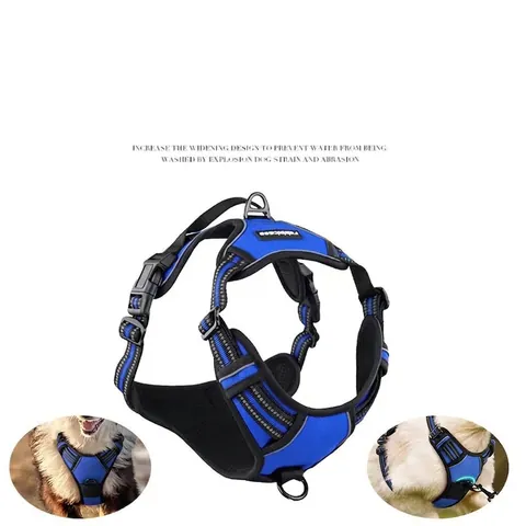 Reflective Dog Harness Breathable Nylon Mesh Adjustable No-Choke Pet Vest For Medium Large Dogs Outdoor Training