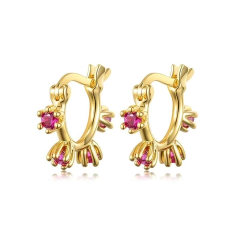 Luxus 925 Sterlingsilber Ohrstecker-Stift Kupfer Ohrringe Rund Zirkonia Eingelegt Mode Geometrischer Schmuck Damen Geschenk