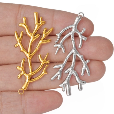 Colgante De Rama De Coral Acero Inoxidable 304 Forma De Árbol Irregular Para DIY Fabricación De Joyas Accesorio