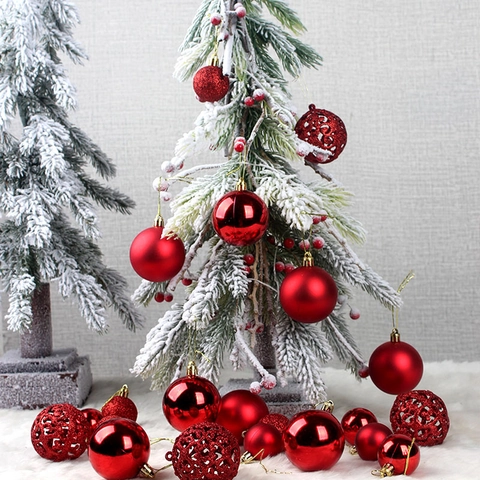 Weihnachtsbaumkugeln Kunststoff Galvani Glitzer Matt Glänzend Hohl Für Weihnachtsbaum Feiertag Party Dekoration