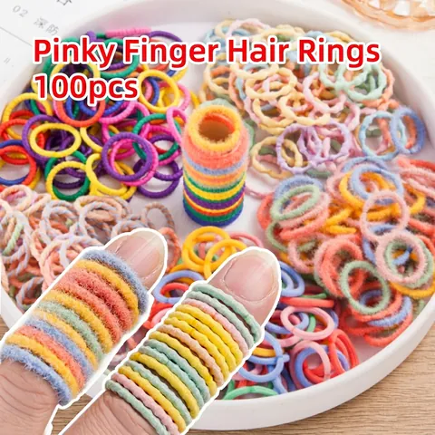 Piccoli Elastici Per Capelli Senza Cuciture Cordino In Nylon Elastico Morbido Alta Elasticità Nessun Danno Macaron Colorato Per Bambini
