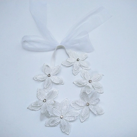 Fascia Per Capelli Neonata Fiore In Pizzo Strass Principessa Accessori Elastici Per Capelli Per Servizio Fotografico
