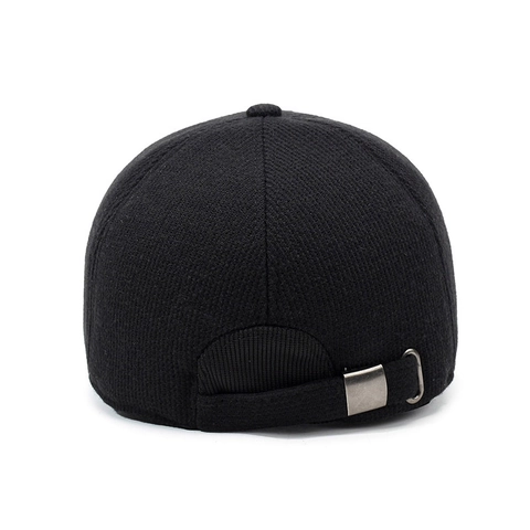 Men Winter Warm Baseball Cap With Ear Flaps Thickened Cotton Woolen Windproof Outdoor Adjustable Sports Hat