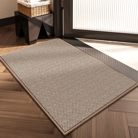 Absorbent Non-Slip Floor Mat Polyester Woven Texture For Kitchen Bathroom Entryway Indoor Rug Machine Washable Easy Care