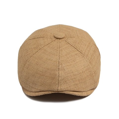 Cappello Newsboy In Paglia Intrecciata Cachi Vintage Berretto Estate Protezione Solare Regolabile Per Uomini E Donne