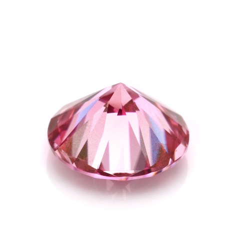 Round Brilliant Cut Pink Moissanite Loose Stone With GRA Certificate Excellent VVS Clarity Lab Grown Gemstone Jewelry Accessory