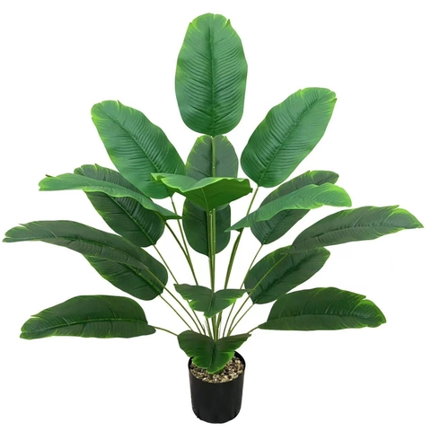Artificial Travelers Banana Tree Tropical Green Faux Plants Bird Of Paradise PVC Leaf Nordic Style Home Garden Decoration Fake Tree