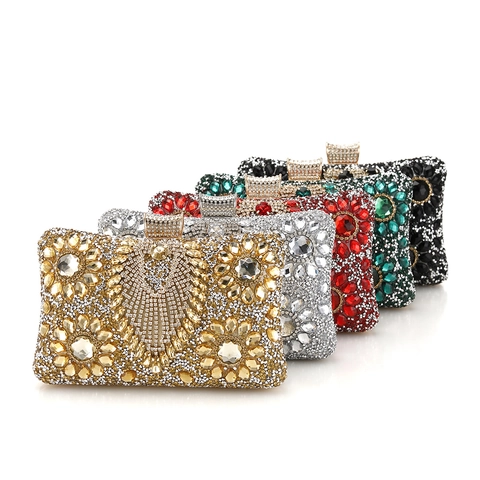 Luxus Strass Edelstein Abendtasche Für Frauen Hochzeit Party Elegante Handtasche Mit Abnehmbarer Kette