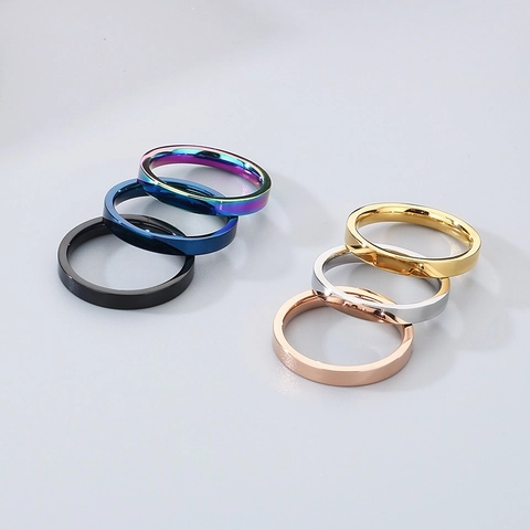 Minimalist Stainless Steel Ring Plain Polished Band Fashion Jewelry For Men And Women Stylish Stackable Unisex