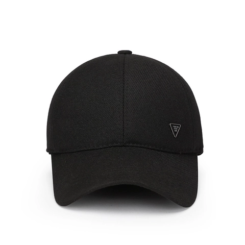 Mode Heren Honkbalpet Katoen Twill Cap Met Metalen Driehoek Patch Verstelbaar Outdoor Sport Casual Zonnescherm