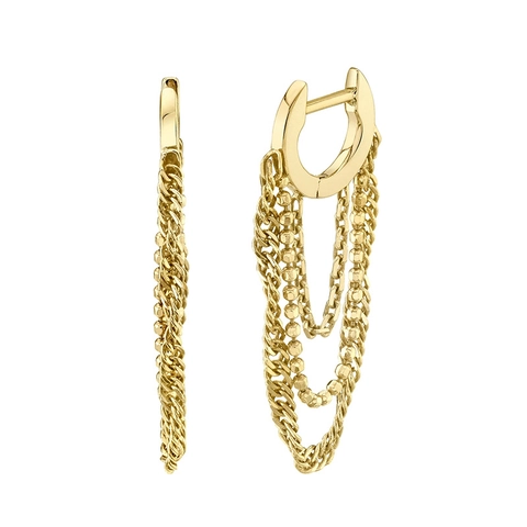 Orecchini A Cerchio Con Catena A Nappe Per Donna Con Perno In Argento Sterling 925 Rame Gioielli Minimalisti Eleganti