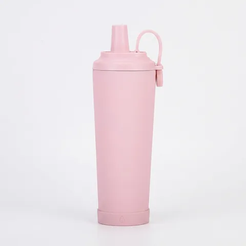 304 Stainless Steel Vacuum Insulated Tumbler With Ceramic Coating Interior Magnetic Handle Large Capacity Straw Cup For Boba