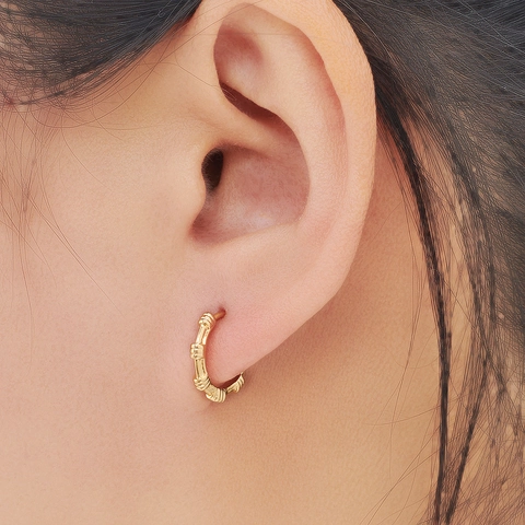 Geometrische Huggie Hoop Ohrringe Aus Vergoldetem Kupfer Minimalistischer Modeschmuck Für Damen