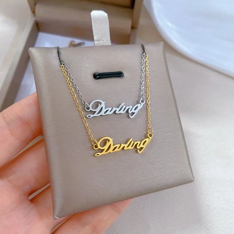 Collana Darling Minimalista In Acciaio Al Titanio Catena Per Clavicola Personalizzata Gioielli Da Donna