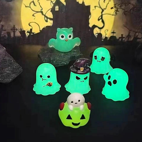 Ornamenti Civetta Fantasma Resina Luminosa Halloween Bagliore Nel Buio Micro Paesaggio Artigianato Fai Da Te Arredamento Auto
