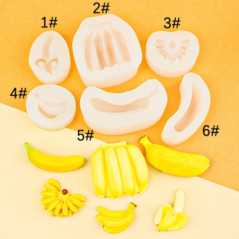 Stampo In Silicone A Forma Di Banana 3D Frutta Strumento Pasticceria DIY Per Torta Mousse Al Cioccolato Sapone Artigianale