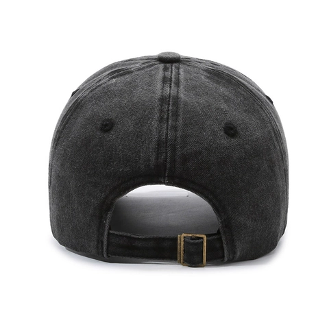 Gorra De Béisbol De Algodón Lavado Vintage Retro Hebilla Metálica Ajustable Gorra De Sol Con Bordado De Letras