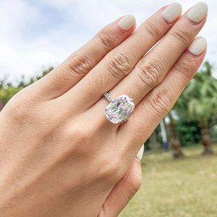 Luxus 925 Sterlingsilber Zirkonia Ring Für Damen High-End Nische Geometrisch Oval Strahlend Schliff Hochzeit Party Edler Schmuck Fingerring