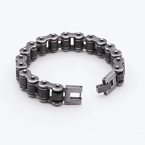 Heren Motorfiets Ketting Armband 316L Roestvrij Staal Zware Industrie Punk Rock Vintage Distressed Biker Sieraden