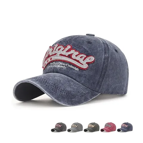 Berretto Da Baseball In Cotone Lavato Vintage Cappello Da Sole Distressed Con Ricamo Originale Fibbia Regolabile