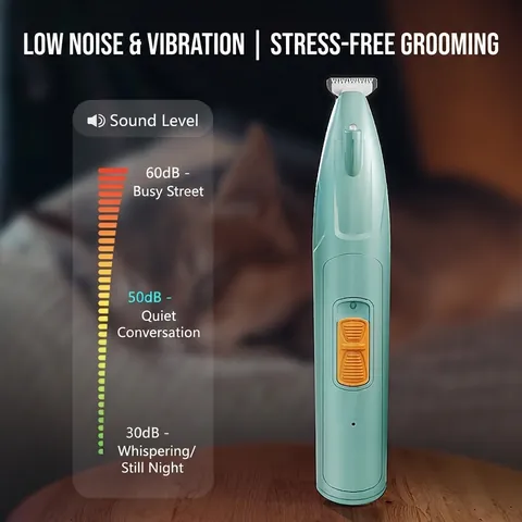 Electric Pet Hair Trimmer LED Low Noise Paw Clipper Grooming Shaver For Dogs Cats Paws Ears Eyes ABS Stainless Steel