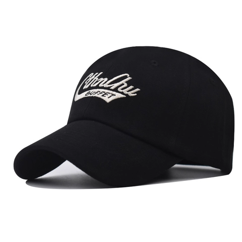 Cappello Da Baseball In Cotone Lettera Ricamata Regolabile Lavato Hip Hop Streetwear Protezione Solare Unisex Aperto