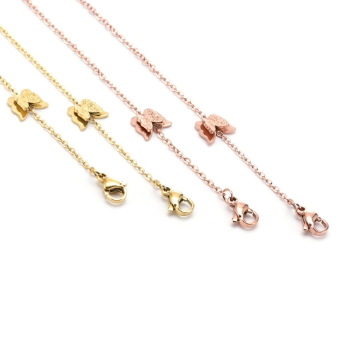 Butterfly Titanium Steel Mask Chain For Women Anti-lost Eyewear Chain Necklace With Lobster Clasp Elegant Fashion Accessory