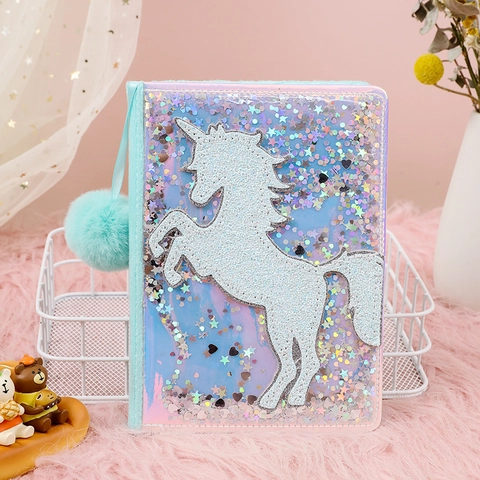 Quaderno Unicorno Peluche Lustrini Sabbie Mobili Diario Da Sogno Regalo Cancelleria Per Ragazze Simpatico Kawaii Morbido Libro Scrittura