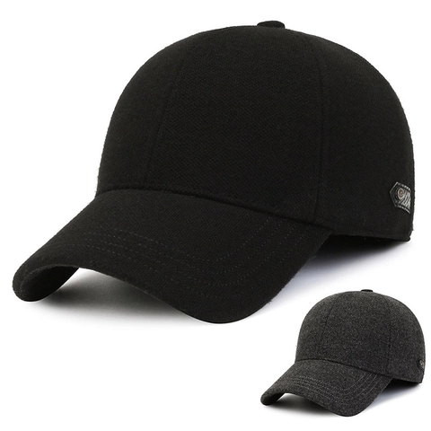 Gorra De Béisbol De Lana De Invierno Con Protección Para Los Oídos Gorro Deportivo Cálido Grueso Para Hombre