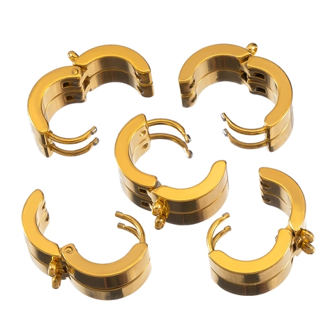 Fornituras De Pendientes De Acero Inoxidable Aros Huggie Con Lazo Para Colgar Para Creación De Joyas DIY Minimalista