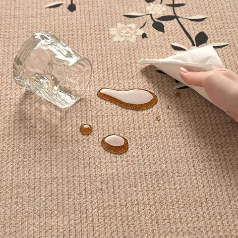Modern Chinees Zen Stijl Vloerkleed Polyester Waterdicht Vlekbestendig Voor Woonkamer Slaapkamer Antislip Gemakkelijk Schoon Te Maken